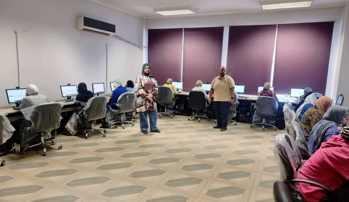 جانب من اختبار دورة اساسيات التحول الرقمي G259 منح بوحدة التدريب