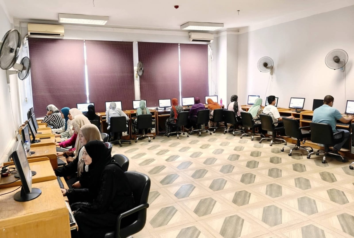 جانب من اختبار دورة اساسيات التحول الرقمي G255 منح بوحدة التدريب